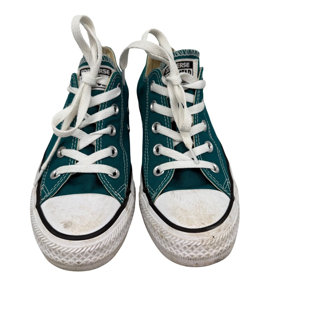 Converse Chuck Taylor All Star Low Top Teal Canvas Sneakers Womens 6 Skater - Picture 2 of 6